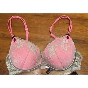 Victoria's Secret Sexy Little Things Push-Up Bra, Pink & Gray, 34C